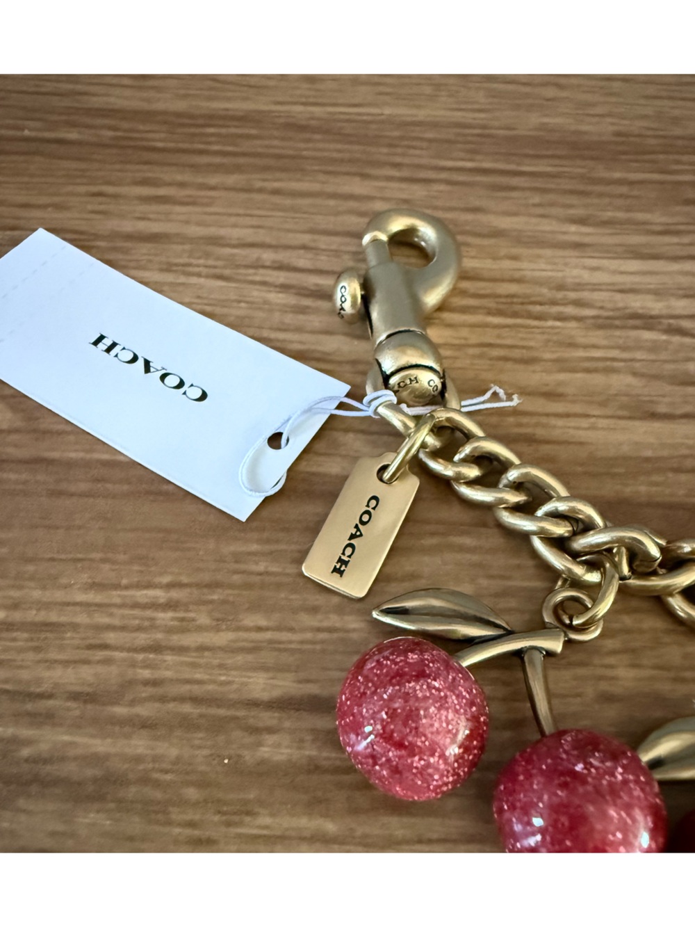 Coach Rainbow Cherries Chain Bag Charm NWT - RARE - Picture 5 of 5